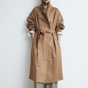 H&M faux suede trench